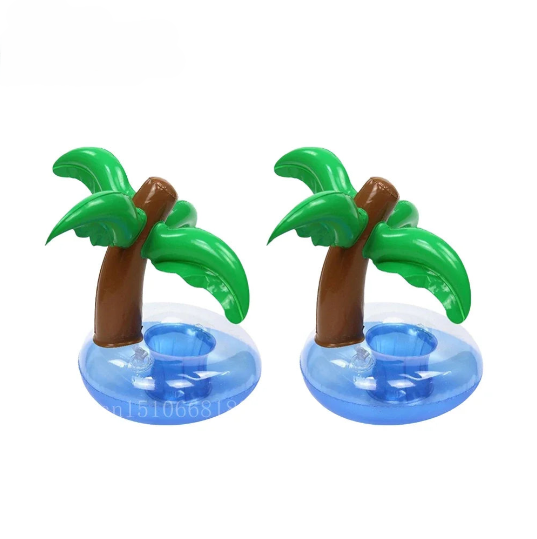 1-5Pcs Floating Cup Inflatable Flamingo Drinks Cup Holder Pool Float Bar Coasters Floatation Devices Pink Toy Drink Holder