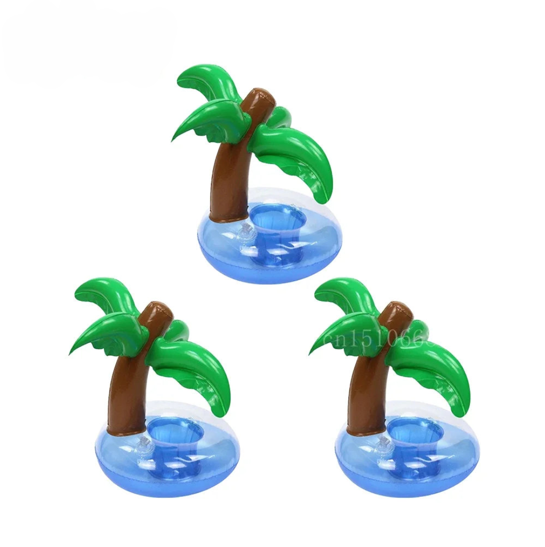 1-5Pcs Floating Cup Inflatable Flamingo Drinks Cup Holder Pool Float Bar Coasters Floatation Devices Pink Toy Drink Holder